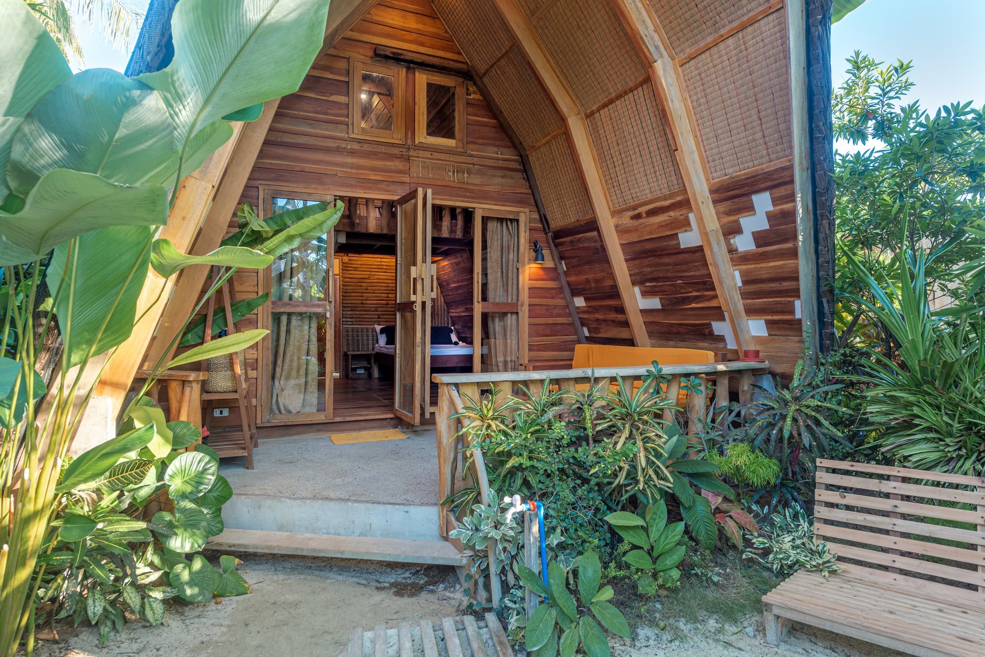 The A-Frame — exterior with front deck